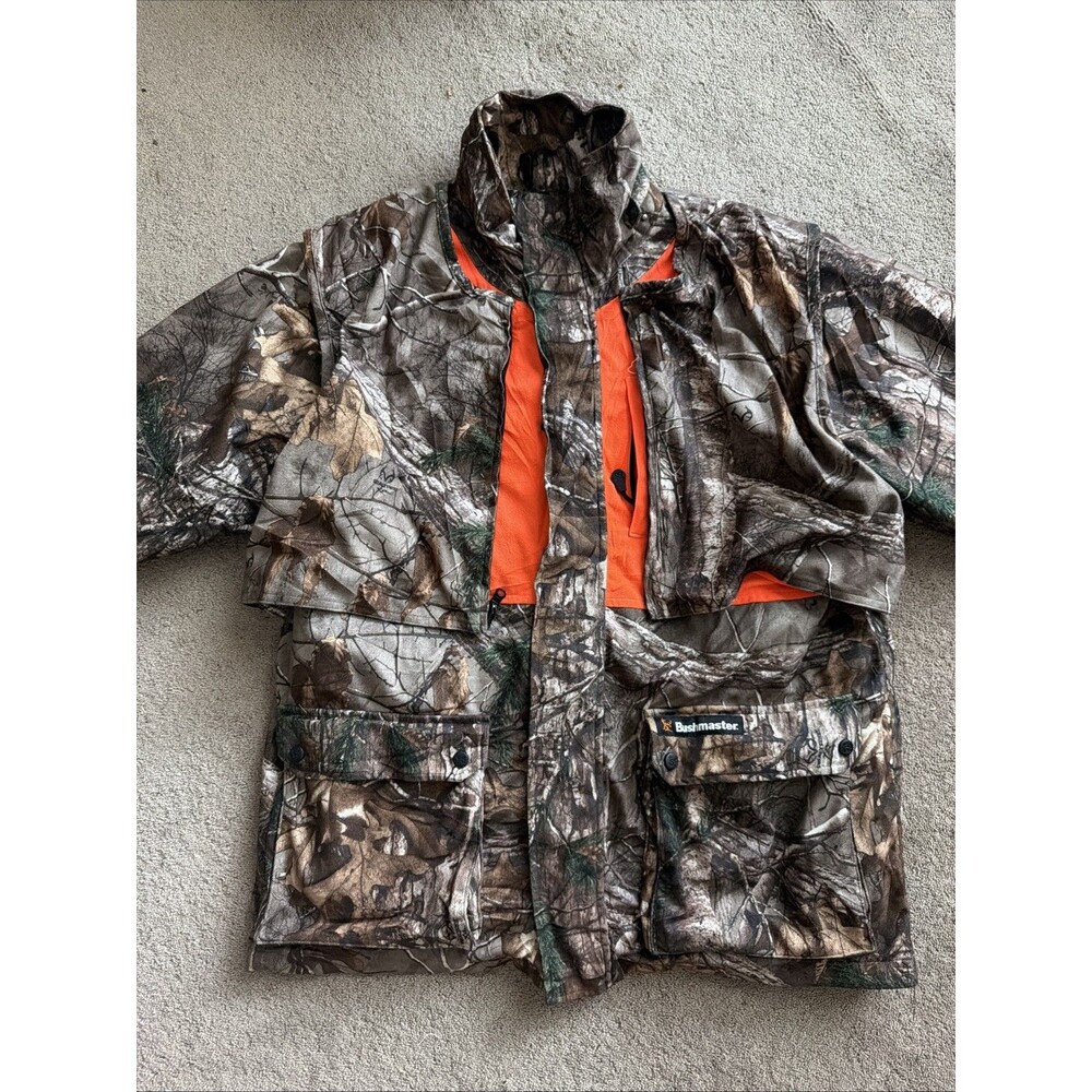 Bushmaster Men’s Large Field Jacket With Removaeble Vest Coat Orange 2 Layer